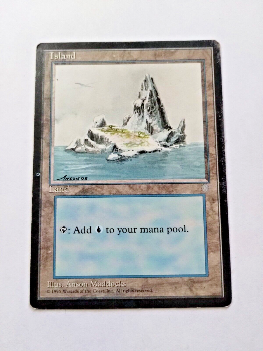 MTG Island Ice Age 335 Regular Land - Edge Wear -See Pics | eBay