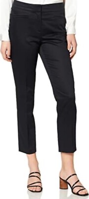 Atelier GARDEUR Dyan Navy Cotton Stretch Slim Trouser Pants Size 38 EU/ 8 US