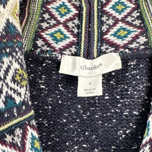 Womens Plus CJ Banks Speckled Blue Knit Sweater Vest Size X - No Zip - Picture 4 of 5