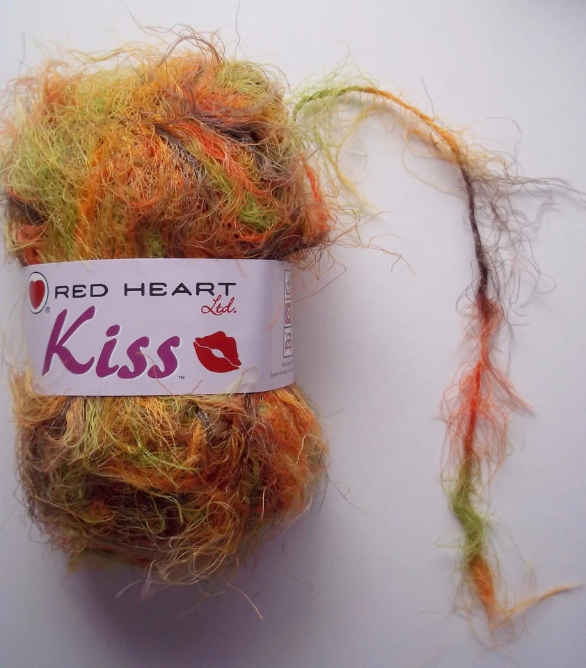 3 Skeins New Red Heart KISS Eyelash Yarn Color 3530 ELF Made in Italy Earth Tone - Image 3 of 4