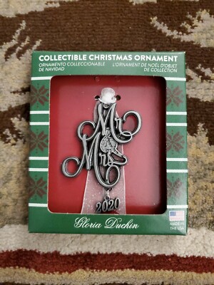 Collectible Christmas Ornament Gloria Duchin Made In The USA Mr. & Mrs. 2020