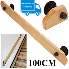 100cm Holz Handlauf Treppengeländer Stufe Geländer Wandhandlauf Treppe Halterung