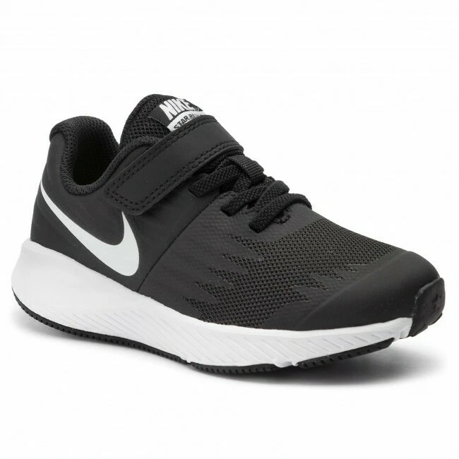 Todos los años temperatura Desigualdad NIKE Junior Star Runner PSV 921443 001 Black/White Kids Trainers | eBay