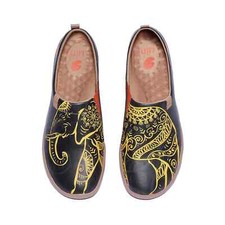 Men Size 6-11 UIN Slip On Shoes Canvas Comfortable Loafers "Sri Lankan Elephant"