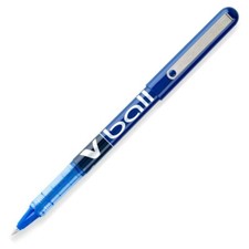 35201 Pilot VBall Stick Rolling Ball Pen, Blue Ink, Ex Fine 0.5mm, Pack of 10