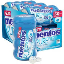 Mentos Pure FRESH MINT Sugar-Free Gum Bottle 6 / 6 COUNT MASTER CASE