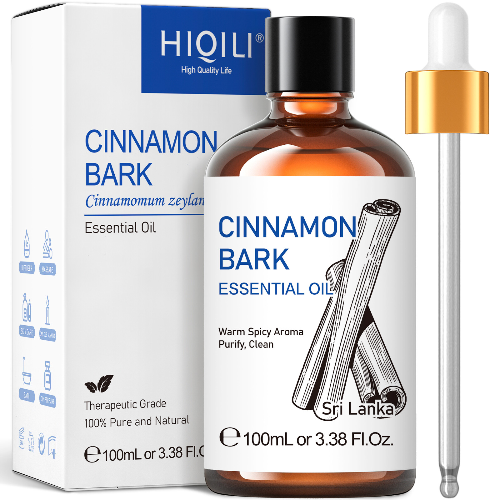 100ml Cinnamon Bark Essential Oil 100 Pure Natural Therapeutic