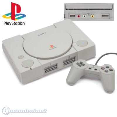 PS1 - Konsole SCPH-1002 mit Cinchausgängen + Original Controller + Zub.