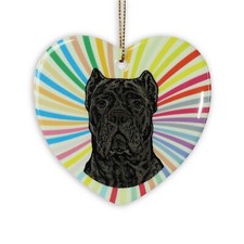 Cane Corso Heart Ornament - Ceramic