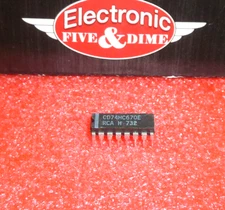 CD74HC670E RCA  6125350670 High Speed CMOS Logic 4-by-4 Register File IC