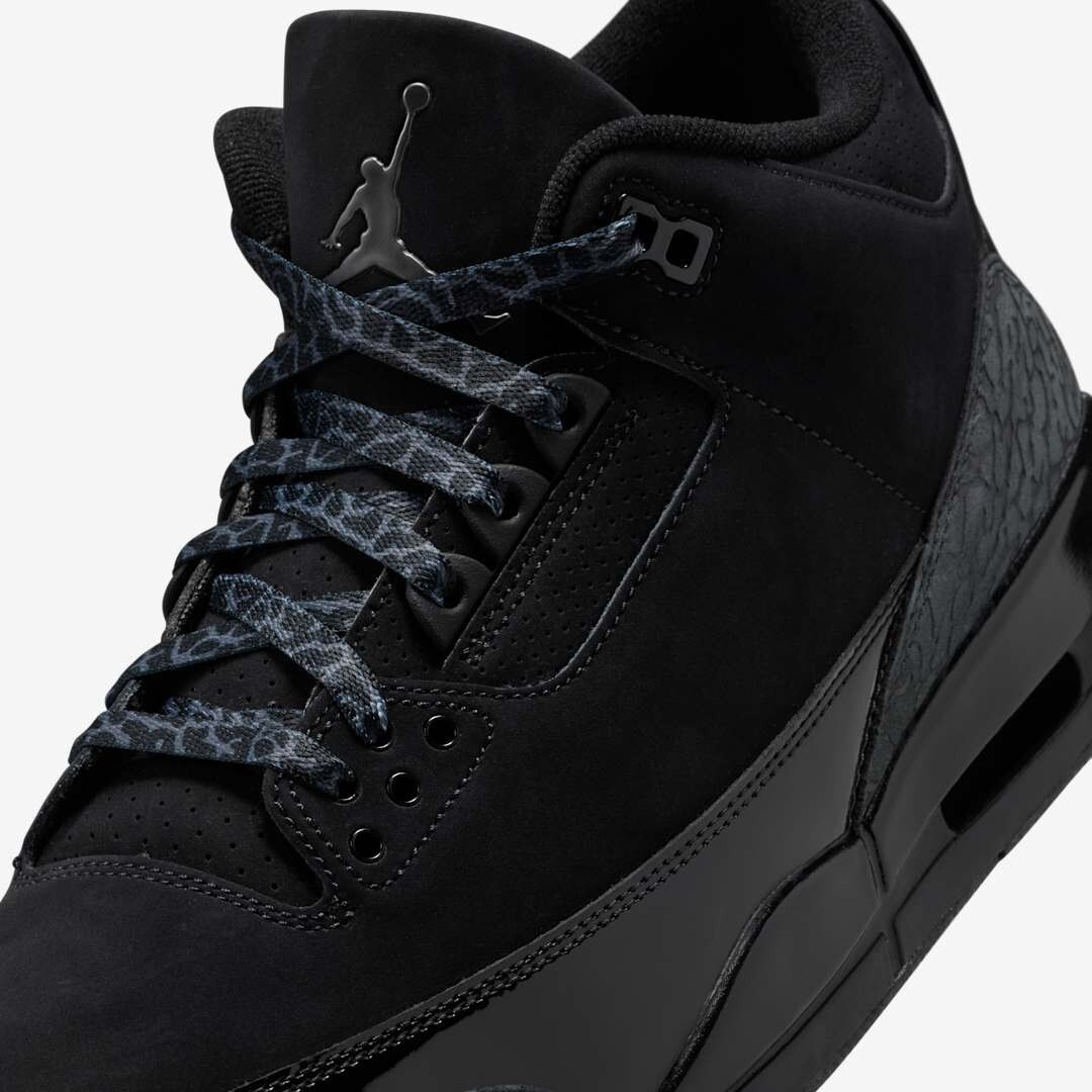 シューズ(男性用) Nike Air Jordan 3 Retro \"Black Cat\" 2025 Nike Air Jordan 3 Retro Black Cat (2025) CT8532-001 Mens GS