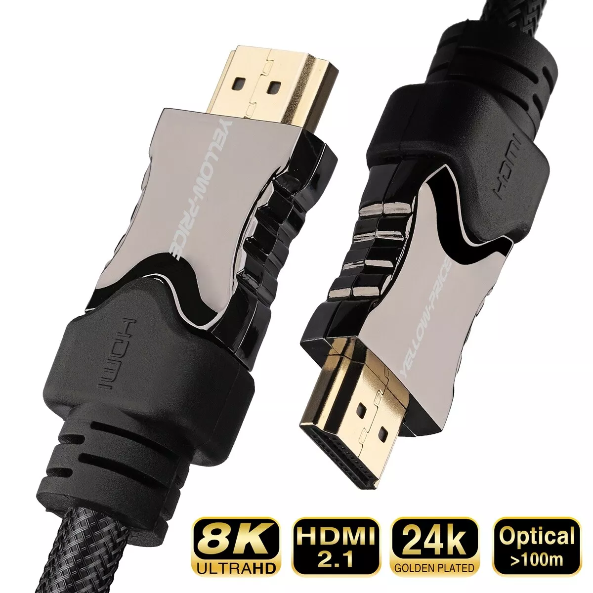 PowerBear 4K HDMI Cable 10 ft | High Speed Hdmi Cables, Braided Nylon &  Gold Connectors, 4K @ 60Hz, Ultra HD, 2K, 1080P, ARC & CL3 Rated | for  Laptop