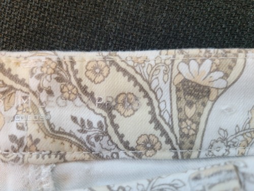 Chicos Girlfriend Caprihose schmales Bein Größe 1,5 US/10 Medium Paisley hellbraun taupe - Bild 3 von 6