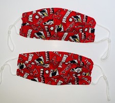 2 YSU Youngstown Univ. Penguins FACE MASKS Handmade adjustable free shipping