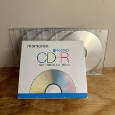 Memorex - CD-R - 52x, 700MB, 80 Min - 4 Pack - Discs in Paper Sleeves - Sealed