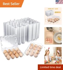 200 Pieces Clear Egg Cartons Plastic Egg Cartons Bulk Empty Chicken Egg Tray ...