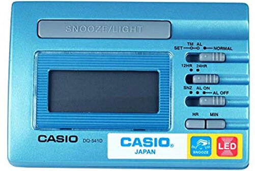 Casio DQ541D-2R Blue LED Light Digital Travel Alarm Clock with Snooze NEW - Image 2 of 2
