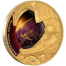2022 Earth from Above Gold Coin - Niue - 1 oz Proof - In Color 4448.32 per troy oz
