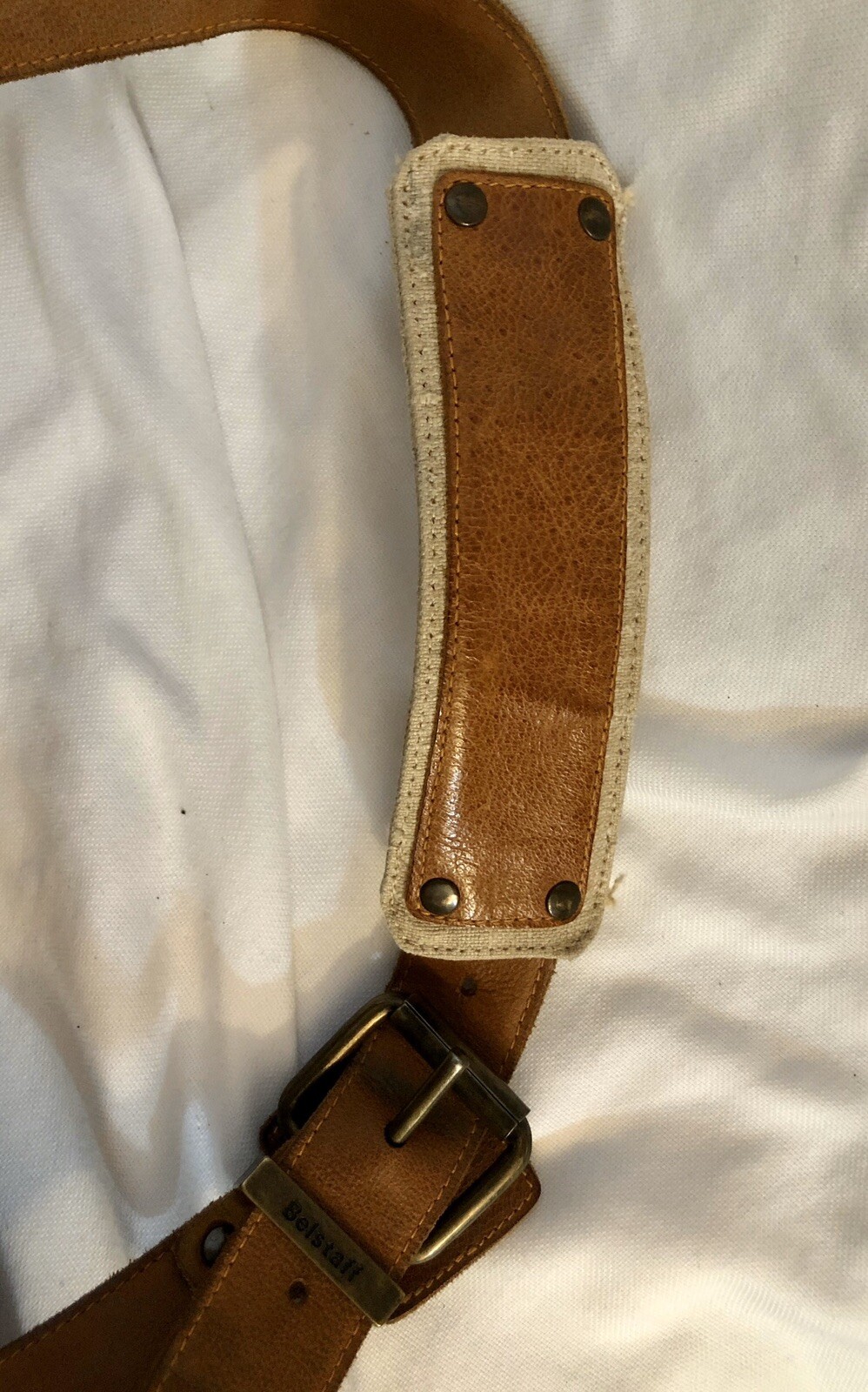 Belstaff Postal Carrier Tan Leather Mail Crossbody Ba… Gem