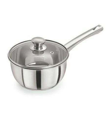 Pristine Stainless Steel Sandwich Induction Base Sauce Pan with