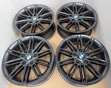 4x GENUINE GUNMETAL GREY BMW 1 2 SERIES E81 E82 E87 E88 F20 F21 17" ALLOY WHEELS