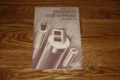 Dupont Presents Handloader's Guide To Powders 1966-67 Du Pont | eBay