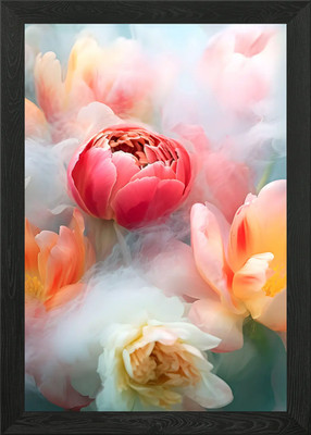 Blumenmaler Wasser gerahmtes Wandbild Poster Leinwanddruck Bild
