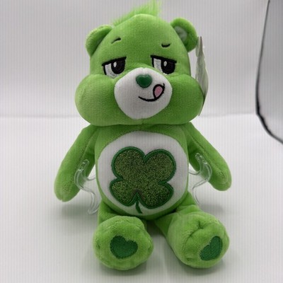 NEW Care Bears GOOD LUCK BEAR 10  Soft Loveable Classic Beanie Plush 2022 Green