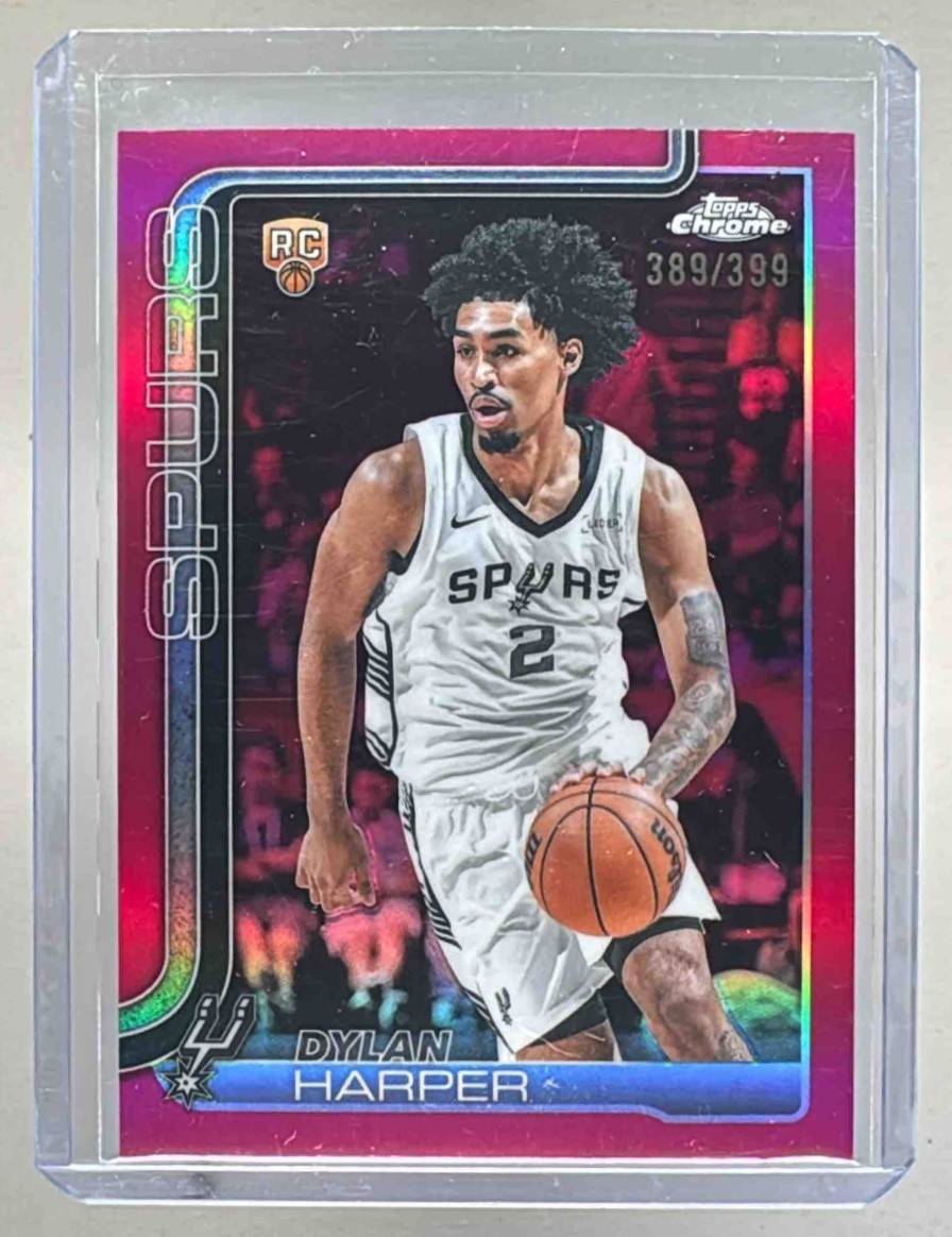 Dylan Harper 2025 Topps Chrome #252 Magenta Refractor Rookie RC 389/399