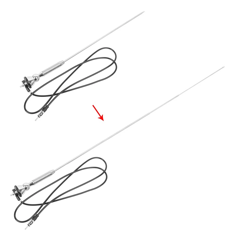 45 Inch Universal Roof Radio Antenna AM FM Aerial for Car Vehicle Black 1 Pcs - Image 3 of 4