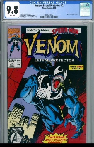 Marvel Comics Venom Lethal Protector 2 CGC Graded 9.8 New 1