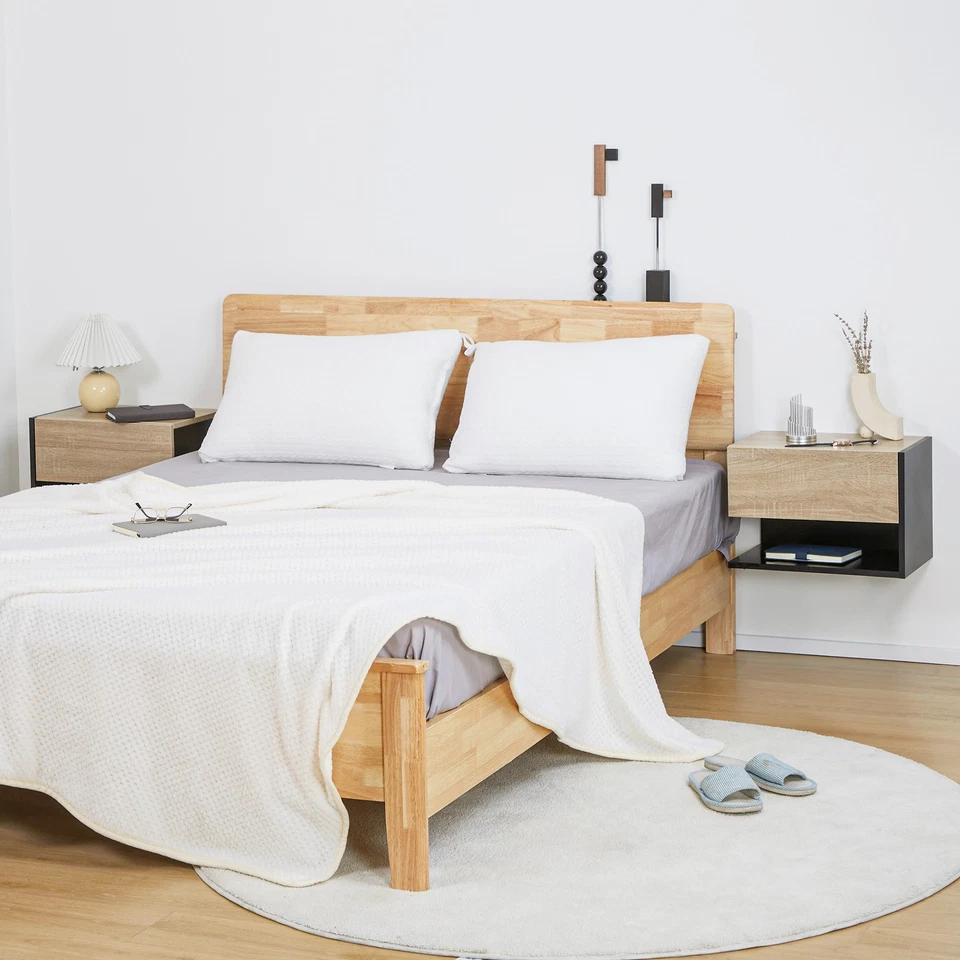 HOMCOM Table de chevet 46x30x30cm Noir - Photo 3/4