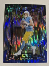 2024 Panini Select - Concourse Justin Herbert #41 Black & Blue Shock Prizm