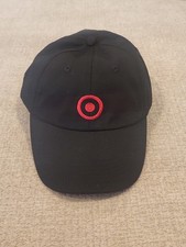 Target Employee Hat Black Red Bullseye Adjustable