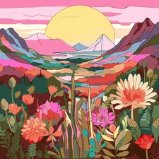 Flower Paint by Numbers Adult Paint by Number Floral Kids Paint by Number Kits C