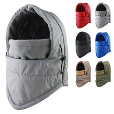 Peicees Thermal Winter Balaclava, Waterproof Ski Mask Fleece One Size, Grey