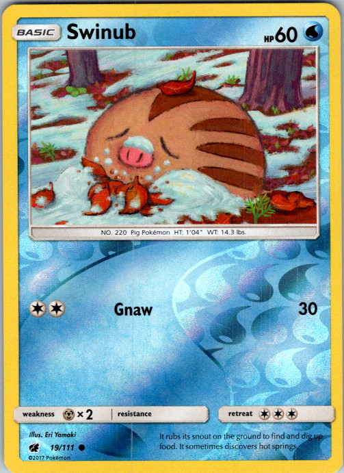 Swinub Reverse Holo Common SM - Crimson Invasion 19/111 LP