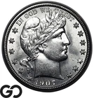 1907-S Barber Half Dollar, Premium Quality Gem BU++ Better Date, Rare This Nice!
