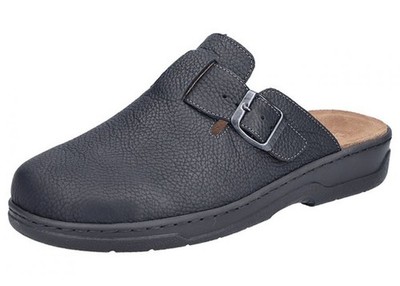 Rieker Herren Pantoletten Clogs Sabot  (20394-00)  NEU Leder extra weit
