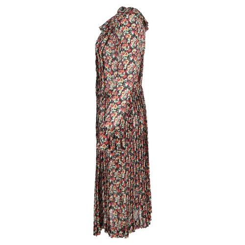 Victoria Beckham Pleated Tea Dress In -Print Silk Women Multicolor Uk Size 8 - Picture 2 of 6