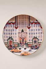 Anthropologie Holiday In The City Dessert Plate New York City 2025 Christmas NEW
