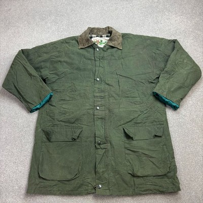 Wachsjacke Erwachsene Large grün Jagd Country Outdoor wasserdicht gefüttert Herren*