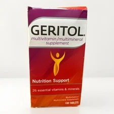 Geritol Multivitamin Multimineral Nutrition Support Supplement Tablets 100 Count