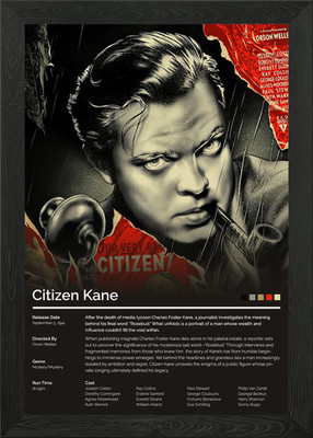 Citizen Kane Filmposter gerahmt Wandbild Poster Leinwanddruck Bild