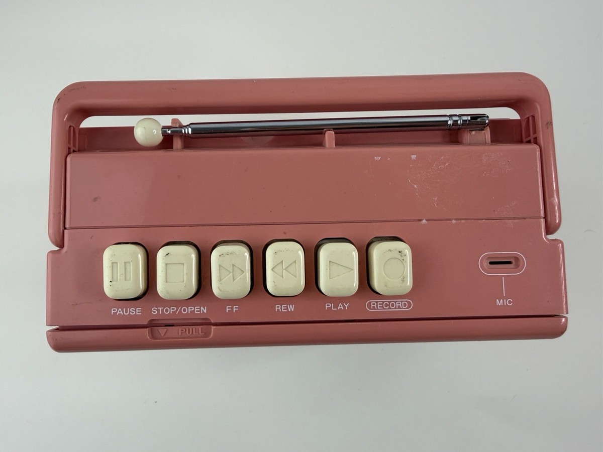 Vintage Pink Panasonic RX-54 AM/FM Radio Cassette Player READ