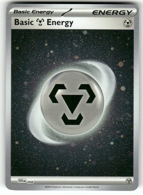 Pokemon TCG Basic Metal Energy - (Cosmos Holo) 008 NM Holo SVE