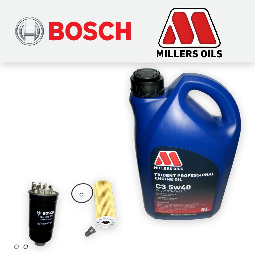 SERVICE KIT for AUDI A3 (8L) 1.9 TDI OIL FUEL FILTERS +5w40 LL OIL (1996-2003)