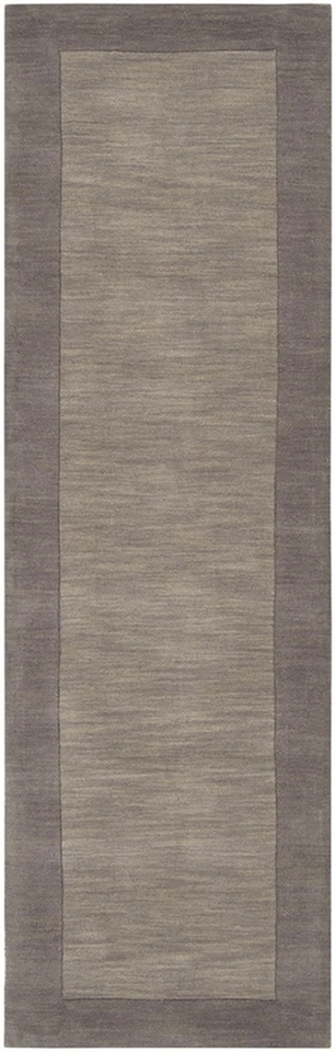 Carpet Gray 3 x 8 Wool Runner Contemporary Casual Area Rug - Approx 2' 6" x 8' - Image 2 of 2