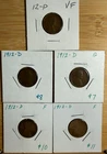 1912-D LINCOLN CENTS (4 Fine) & 1912-P LINCOLN CENTS (22 Good) - BUY IT NOW!!!