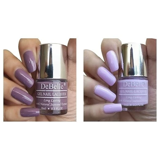 DeBelle Gel Nail Polish Combo pack of 2 | Long Lasting | Seaweed Enriched | Toxi